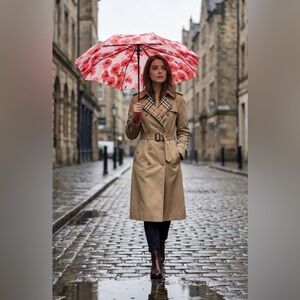 Catherine Malandrino Red Poppy Umbrella/Case